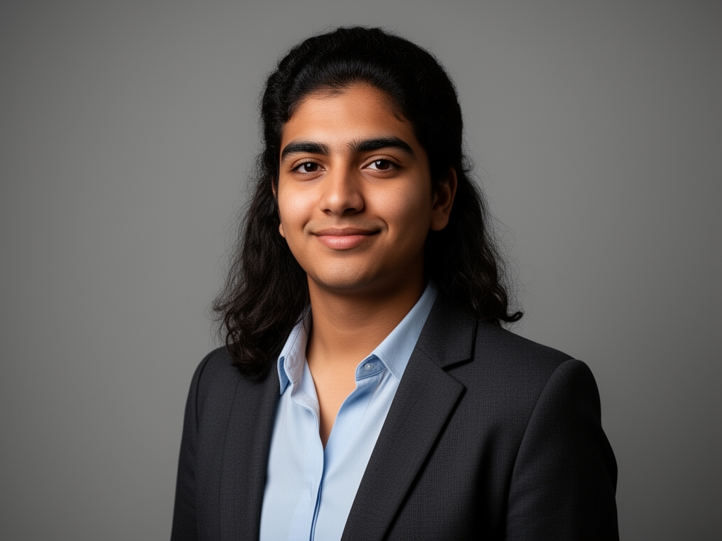 Портрет Андреа Флорес, выпускницы курса по расследовательской журналистике, молодая латиноамериканская женщина